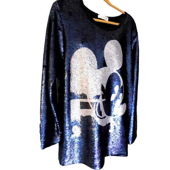 Faith Connexion X Disney Collab All Over Sequin Top Tunic Size Small New - Picture 1 of 13